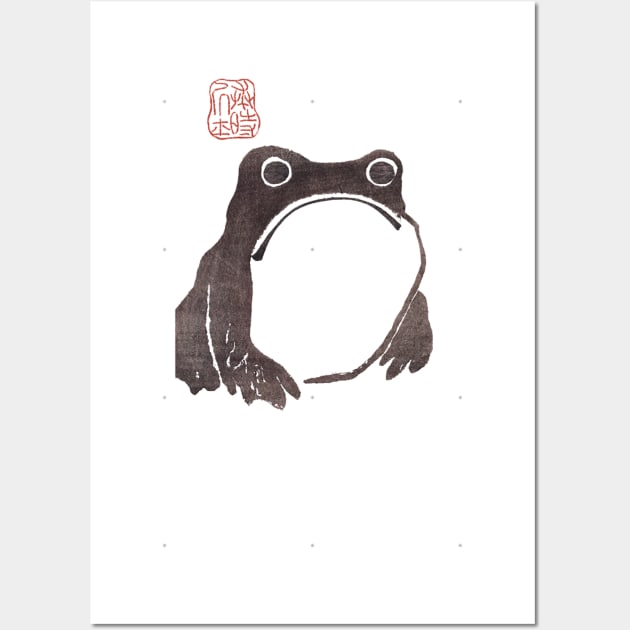 Grumpy Frog - Matsumoto Hoji Wall Art by baconislove